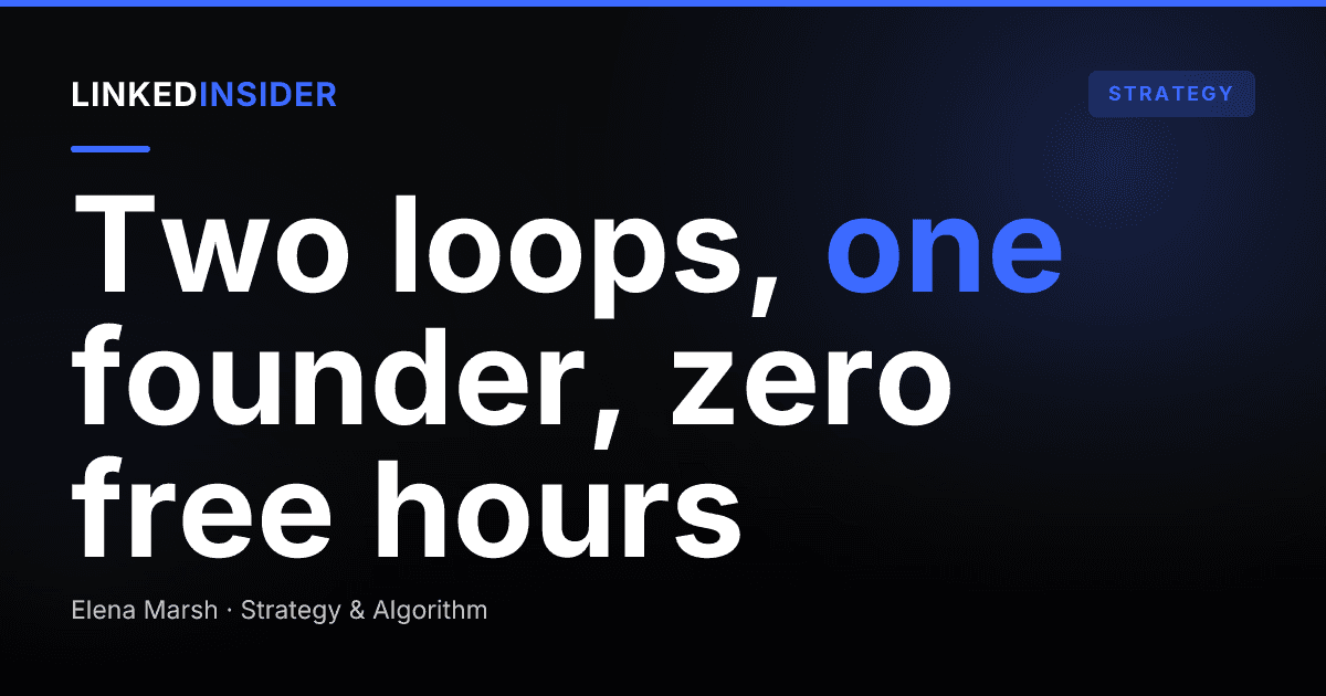 The Combined Content-and-Outreach Engine for a Time-Poor Founder