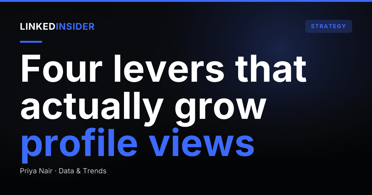 How to Get More LinkedIn Profile Views: The Levers That Actually Work