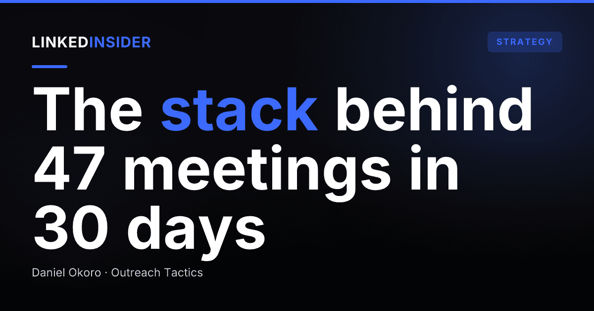 How One B2B Team Booked 47 Meetings in 30 Days Using LinkedIn (Their Operating Stack)