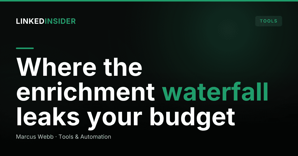 When the Enrichment Waterfall Wastes Money on LinkedIn Leads
