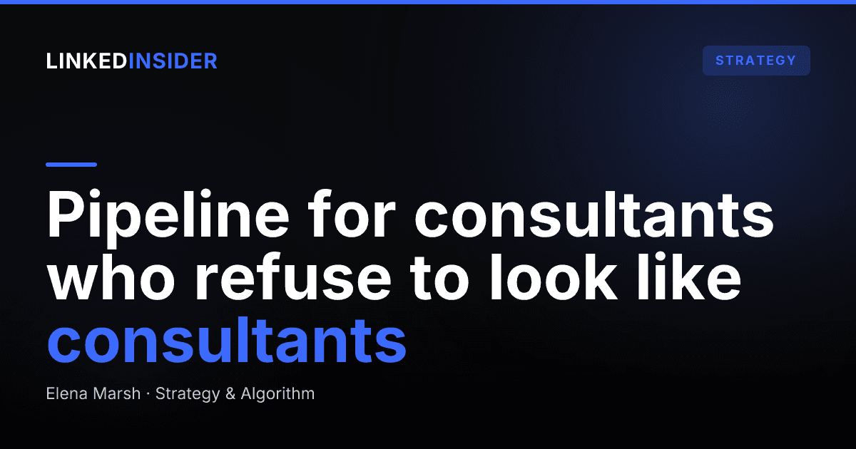 LinkedIn Lead Gen for Management Consulting Firms: How Partners Build Pipeline Without Losing Billable Hours