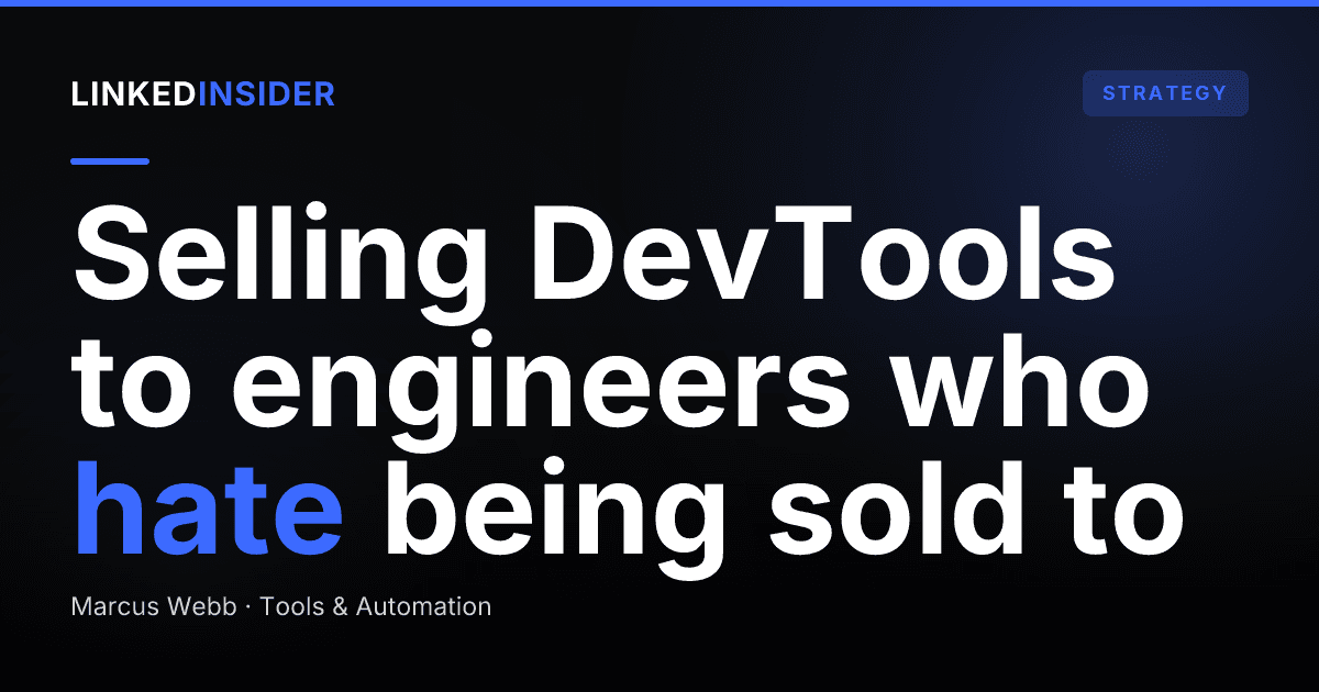 LinkedIn Lead Generation for DevTools Companies: The 2026 Playbook