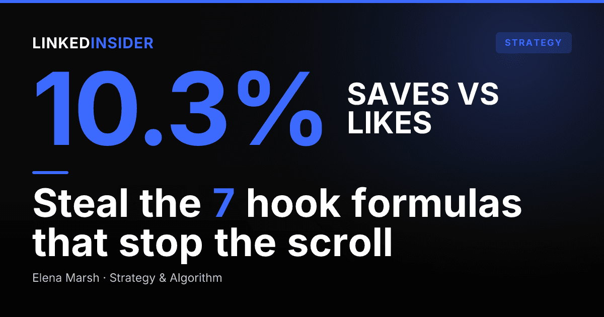 The 7 LinkedIn Hook Formulas That Get the Most Saves (With Templates)