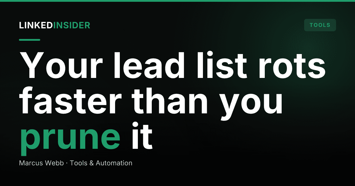 How Often Should You Refresh Your LinkedIn Lead List? A Monthly Routine