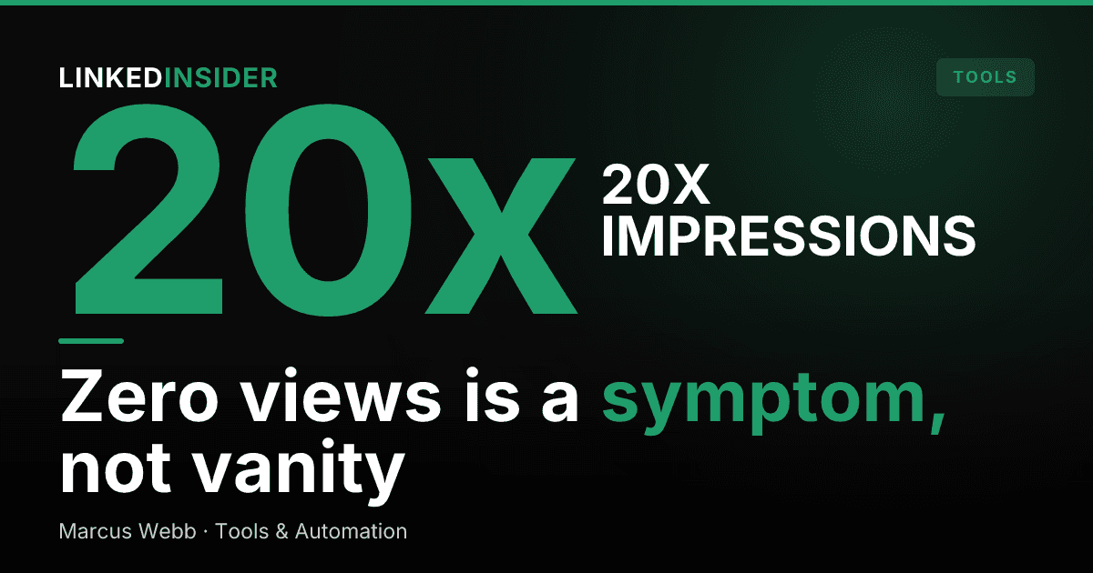 Why You Have No LinkedIn Profile Views: The Visibility Diagnostic and 7-Day Fix