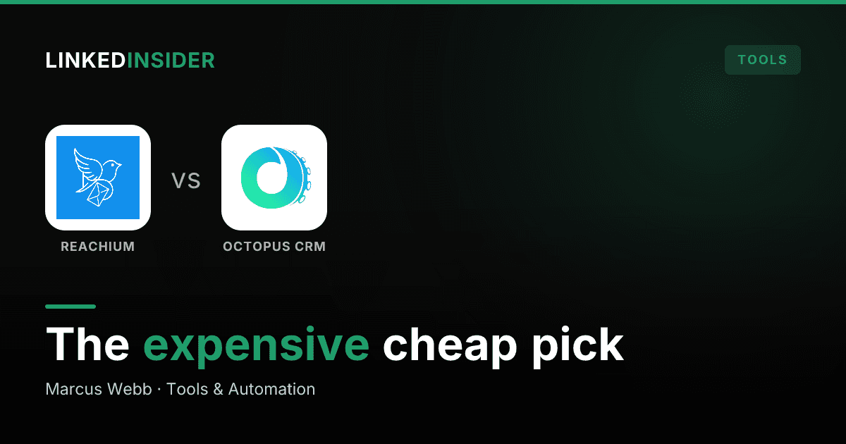 Reachium vs Octopus CRM: Is the Cheapest LinkedIn Tool Actually the Most Expensive?