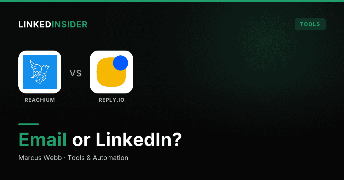Reachium vs Reply.io: Email-First or LinkedIn-First. Which Stack Are You Actually Building?