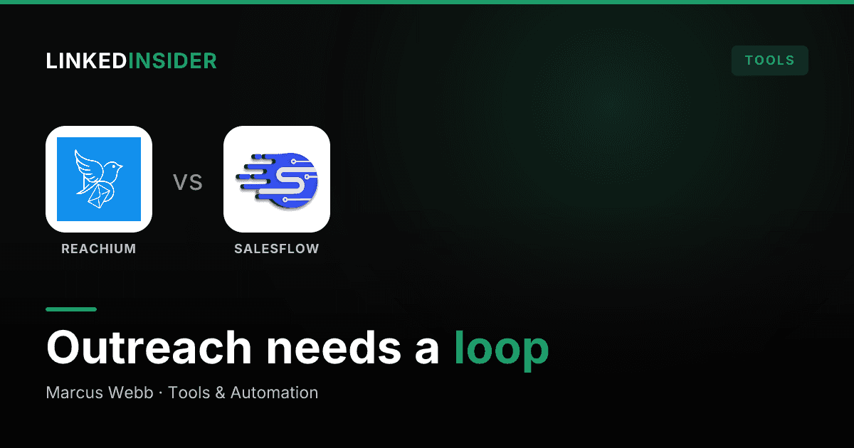 Reachium vs Salesflow: Which LinkedIn Outreach Stack Actually Closes the Loop?