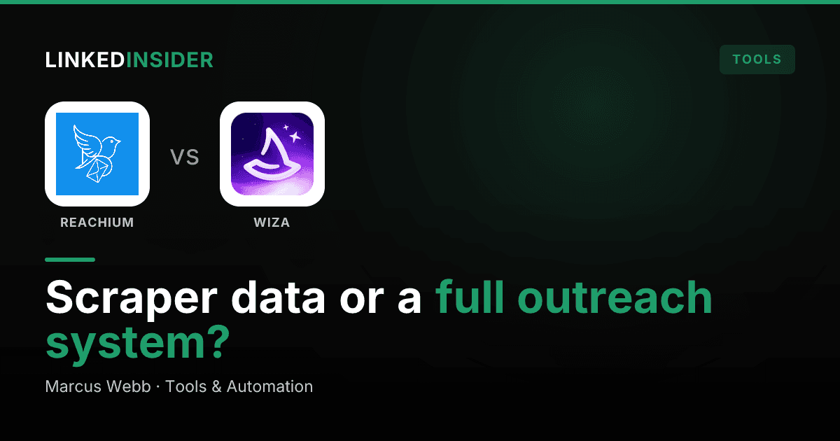 Reachium vs Wiza: Scraper Data or a Full Outreach System?
