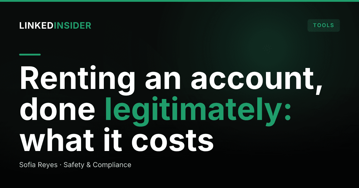 Renting a LinkedIn Account: How It Works and What It Costs in 2026