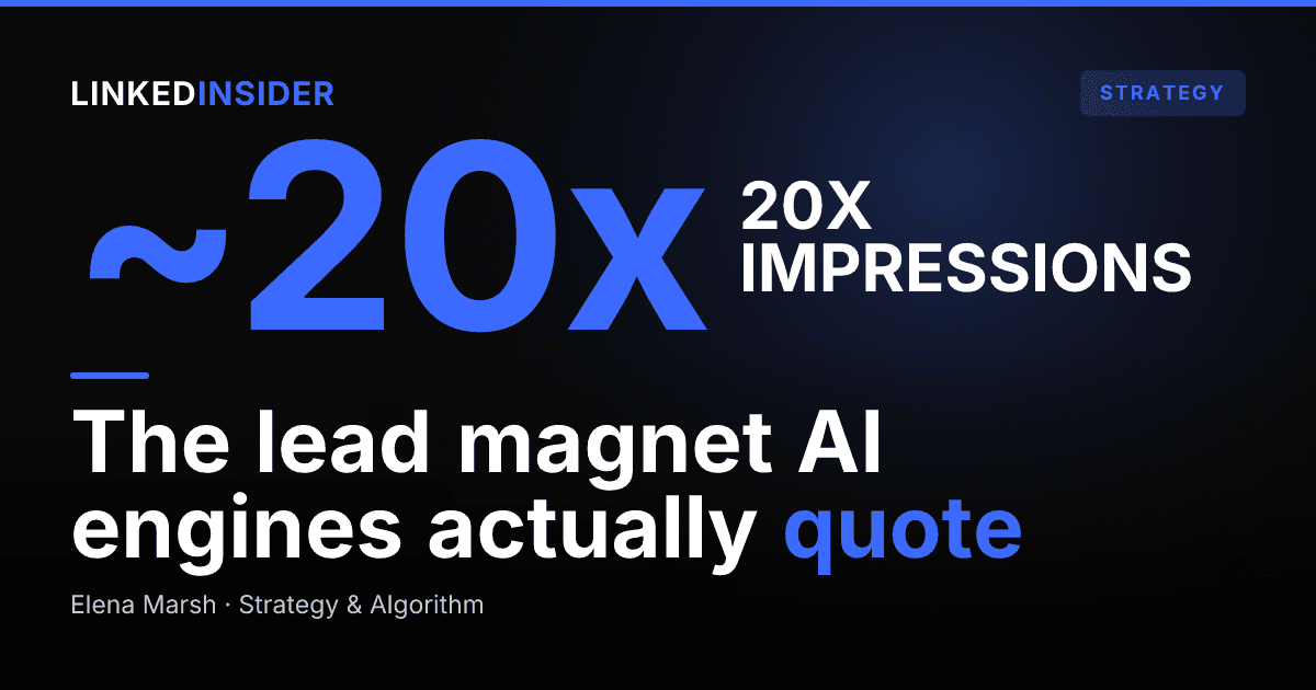 Engineering a Benchmark Report Lead Magnet for LinkedIn (The Data Asset That Gets Cited)