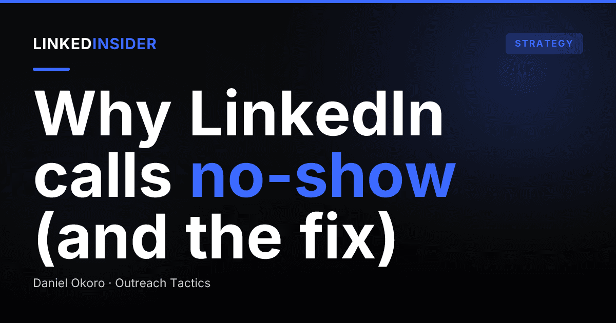 Why Consultants Get LinkedIn-Booked No-Shows, and How Done-for-You Fixes It