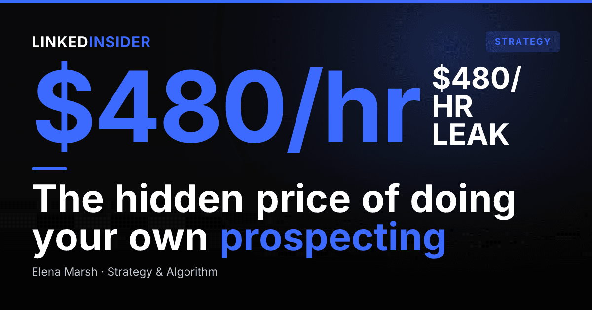 What Is the Real Opportunity Cost of a Consultant Doing Their Own Prospecting?