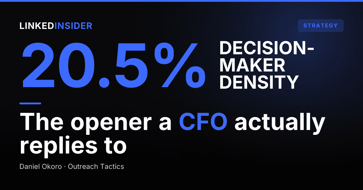 How to Sell to a CFO on LinkedIn: The Message a Finance Buyer Actually Replies To