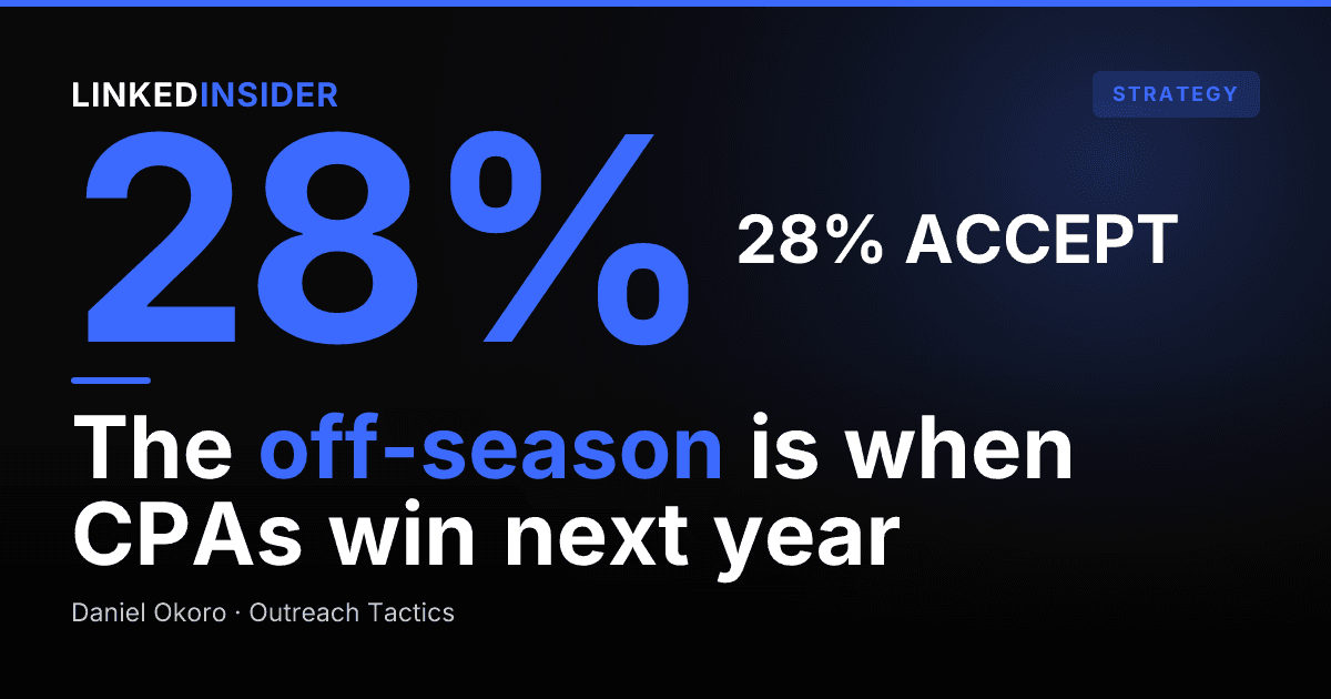 LinkedIn Outreach for CPA Firms: The Off-Season Pipeline Playbook