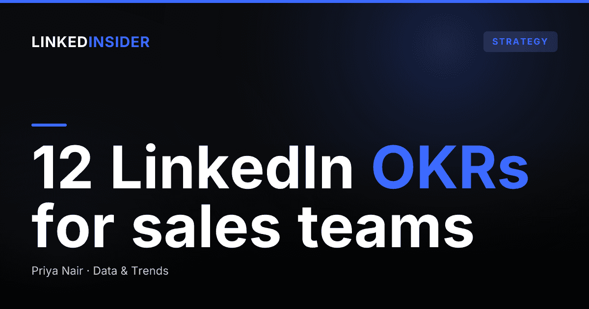 LinkedIn Outreach OKRs for B2B Sales Teams