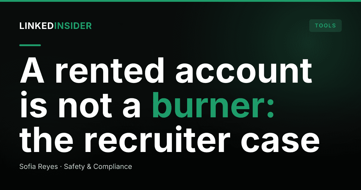 How Do Recruiters Use Rented LinkedIn Accounts to Add Sourcing Capacity Safely?