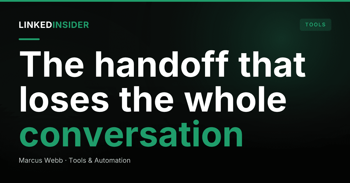 The SDR-to-AE Handoff for LinkedIn-Sourced Meetings
