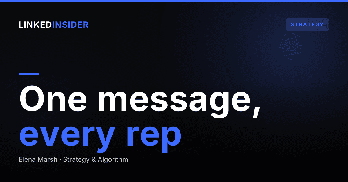 How Do You Standardize LinkedIn Messaging Across a Sales Team?
