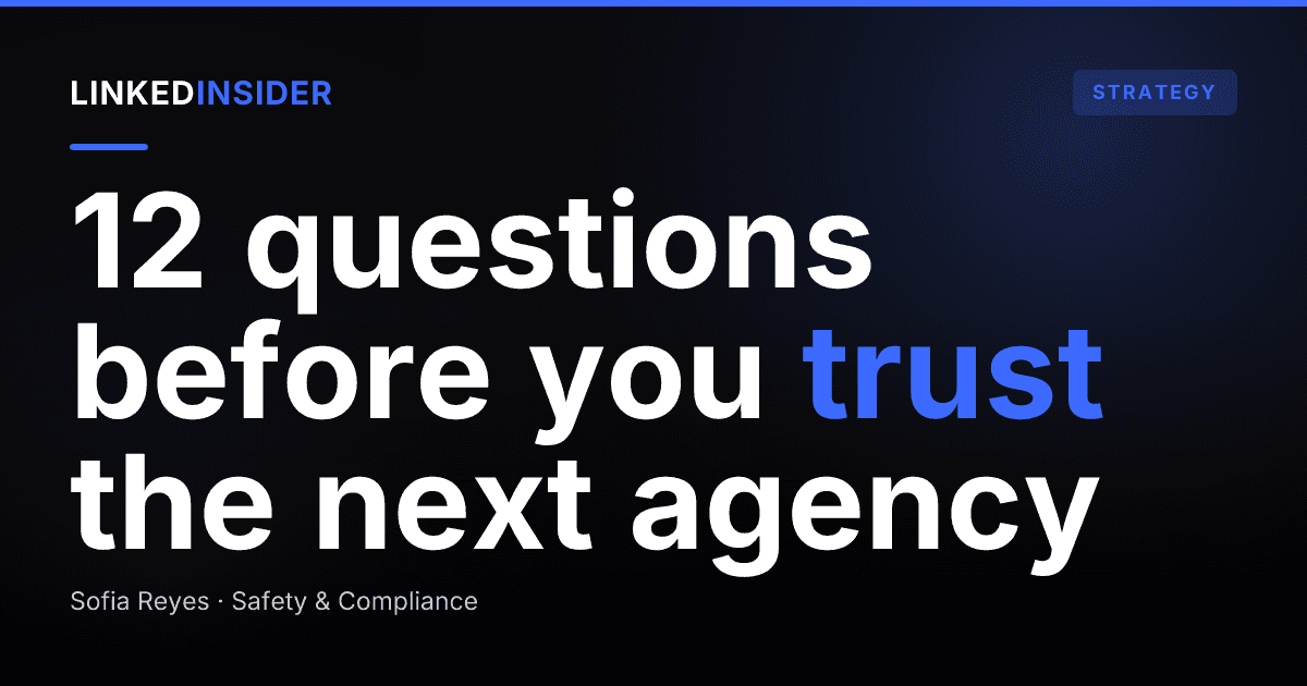 Vetting a DFY LinkedIn Provider After a Restriction: the 12-Point Checklist