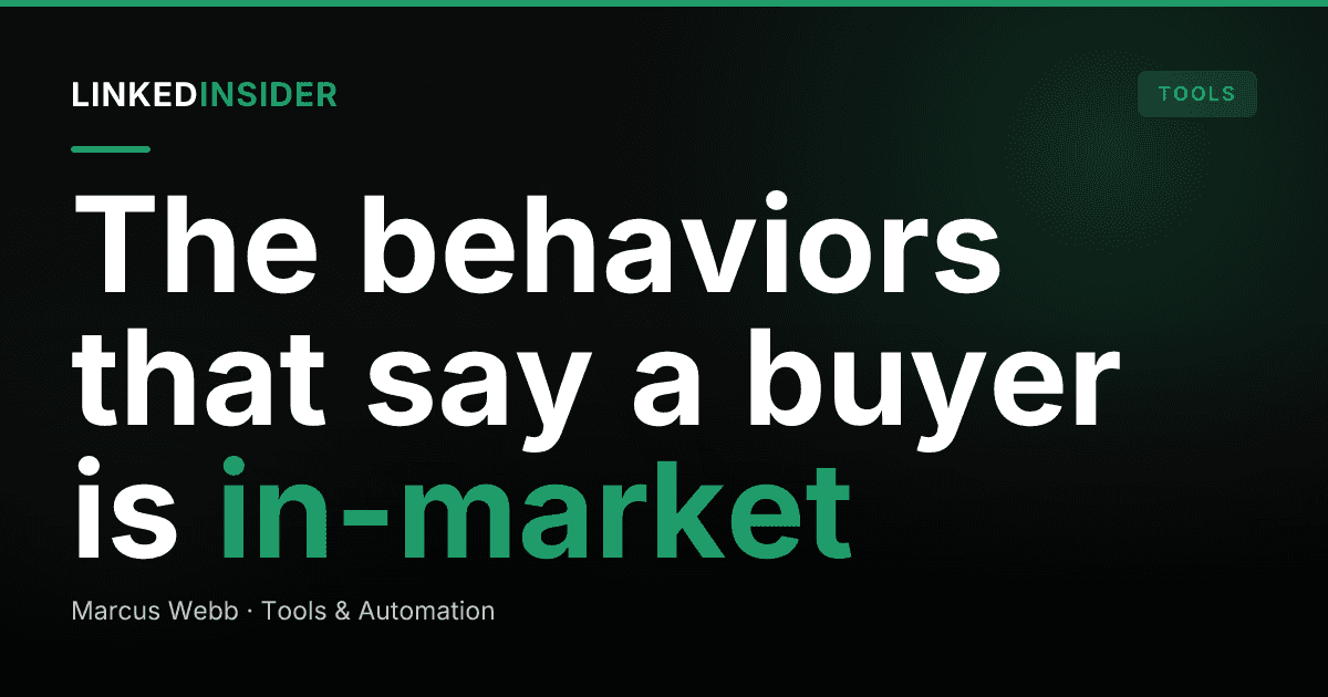 What Are Buying Signals? Reading B2B Intent on LinkedIn (RevOps Guide)