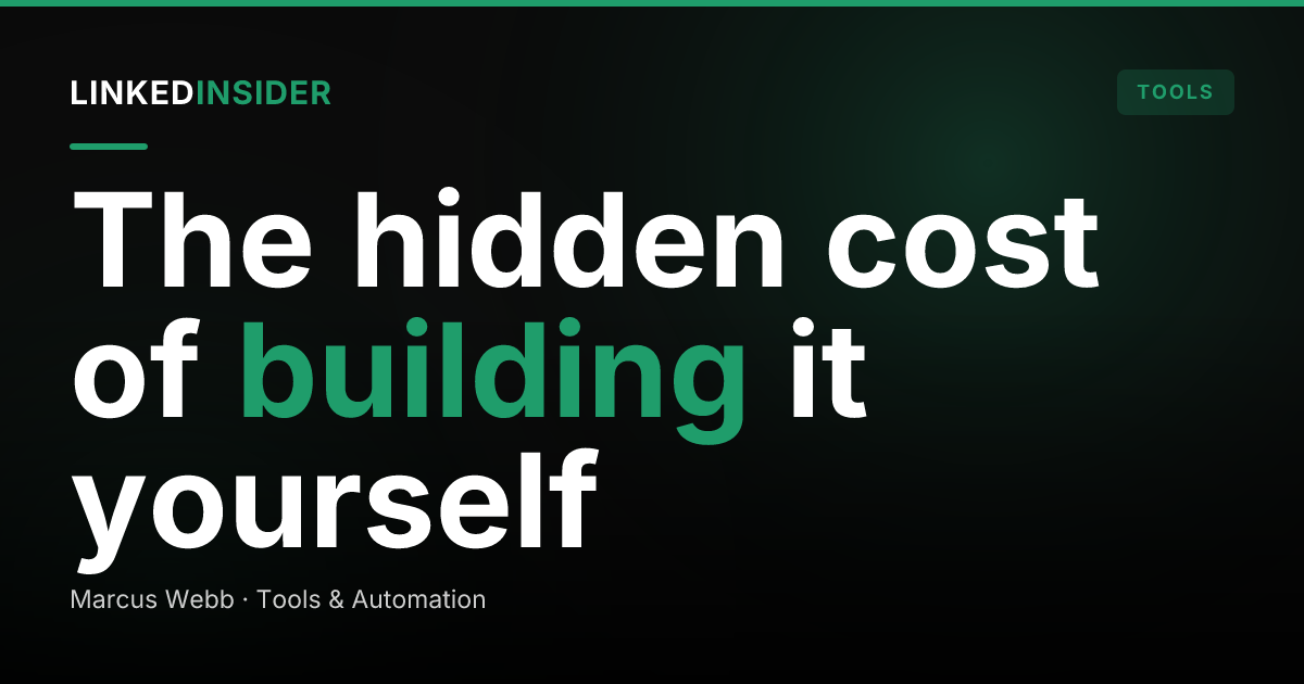 Build vs Buy: Should You Build Your Own LinkedIn Automation?