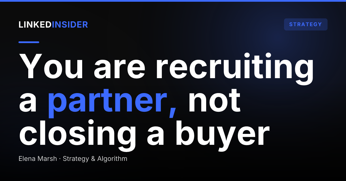 Channel Partner Recruitment on LinkedIn: A BD Sourcing System That Doesn't Spam