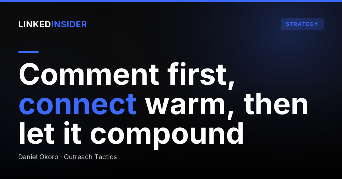 The Comment-Then-Connect Workflow for Commission Brokers