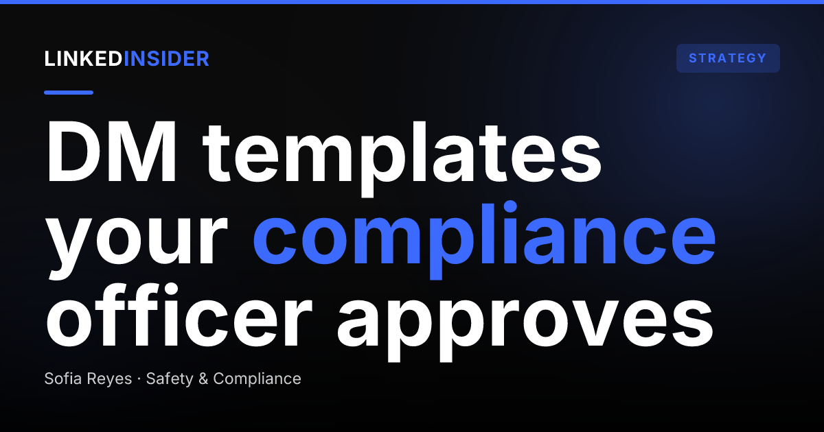 Compliant LinkedIn DM Templates for Financial Advisors