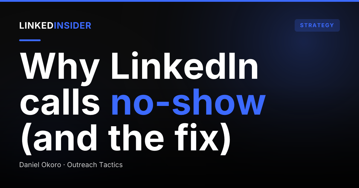 Why Consultants Get LinkedIn-Booked No-Shows, and How Done-for-You Fixes It