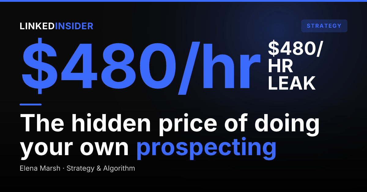 What Is the Real Opportunity Cost of a Consultant Doing Their Own Prospecting?