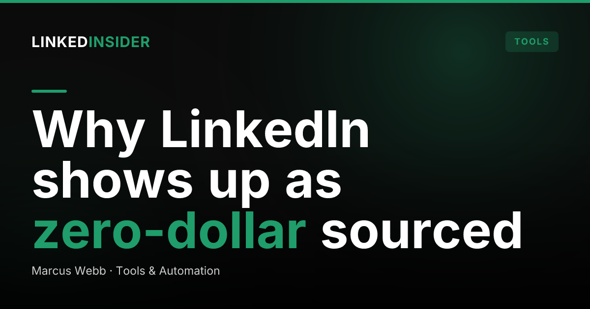 Crediting LinkedIn Touches in Pipeline Reports Without Breaking Attribution