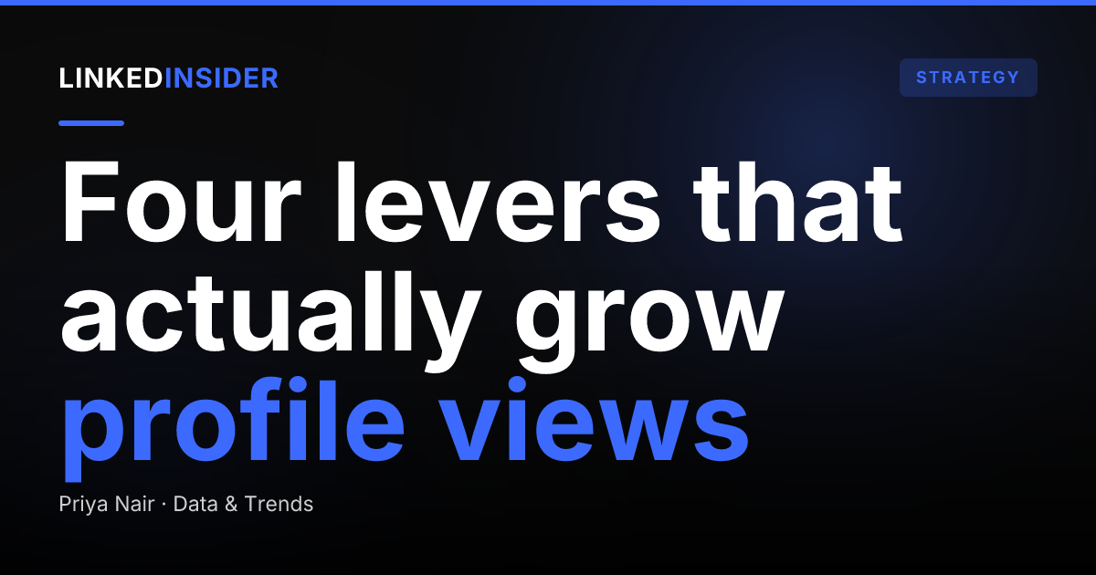 How to Get More LinkedIn Profile Views: The Levers That Actually Work