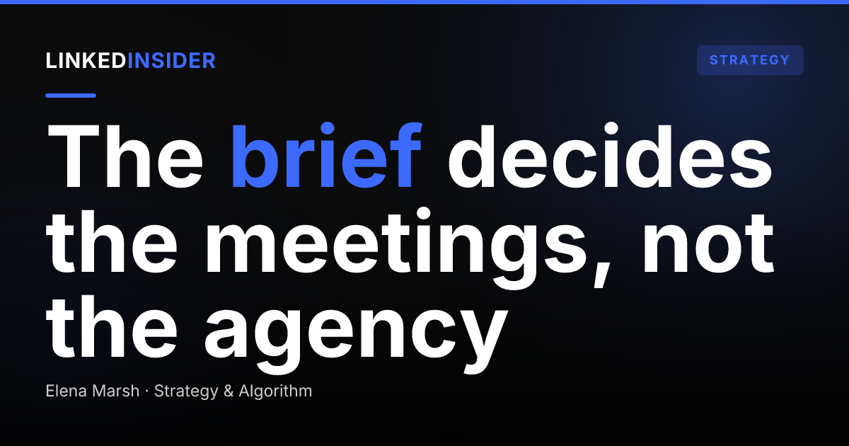 How to Brief a LinkedIn Agency So They Book the Right Meetings