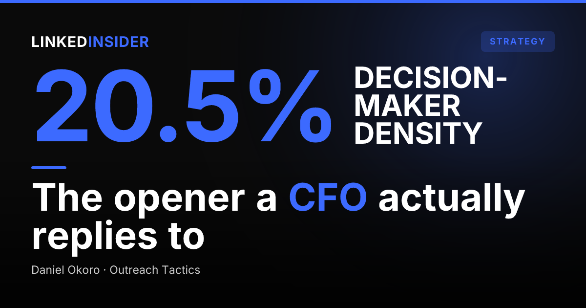 How to Sell to a CFO on LinkedIn: The Message a Finance Buyer Actually Replies To