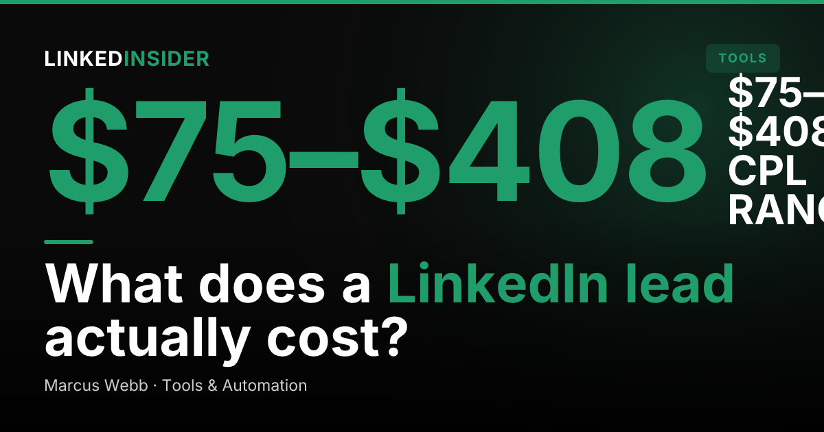 What Is the Average Cost Per Lead From LinkedIn?
