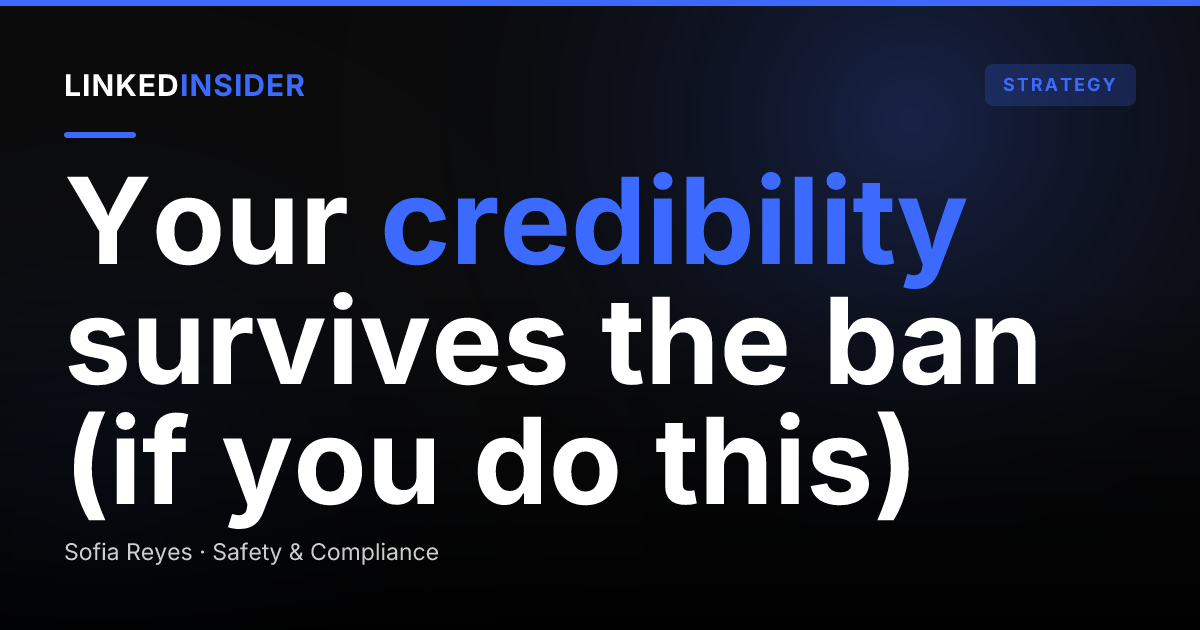 Restoring Credibility on LinkedIn After a Ban: a Managed Playbook