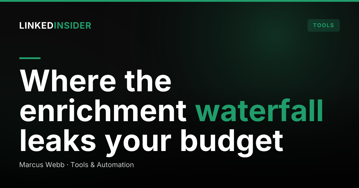 When the Enrichment Waterfall Wastes Money on LinkedIn Leads