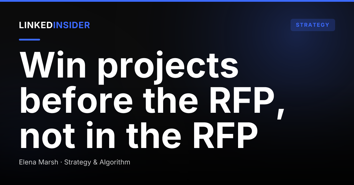 LinkedIn Lead Gen for Architecture & Engineering Firms: Winning Projects Beyond the RFP and the Referral
