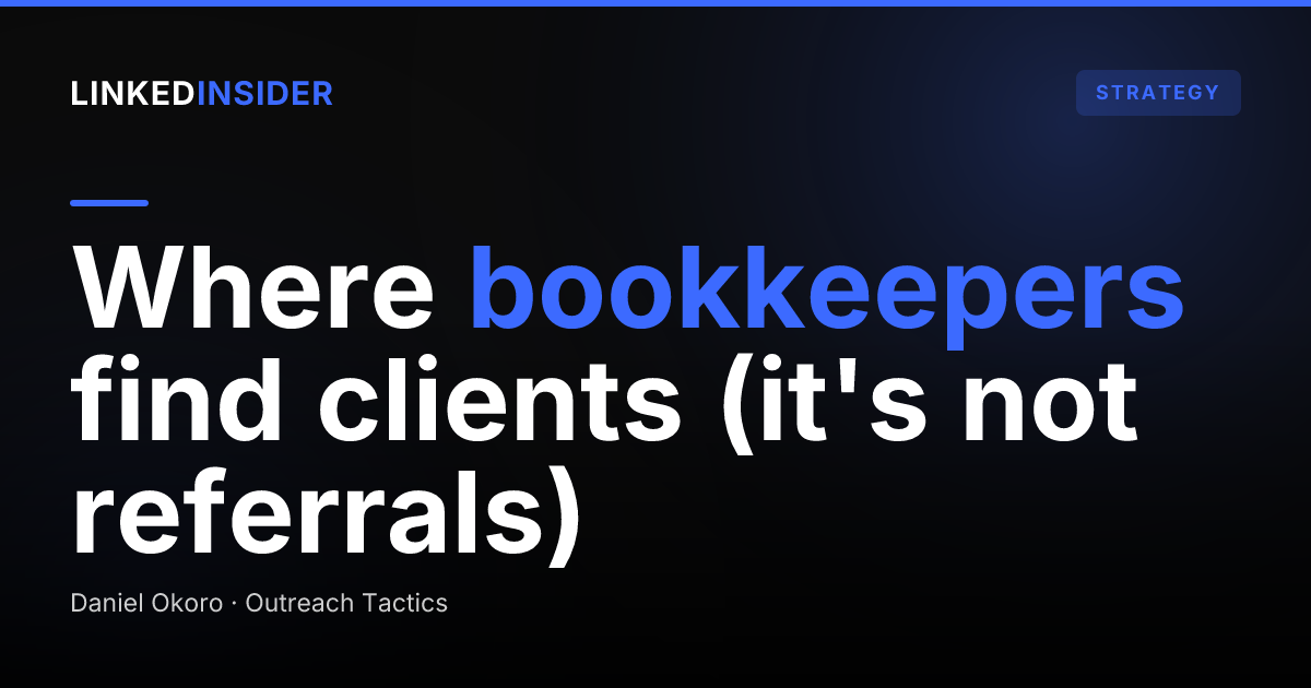 LinkedIn Lead Gen for Bookkeepers and Outsourced Finance Teams