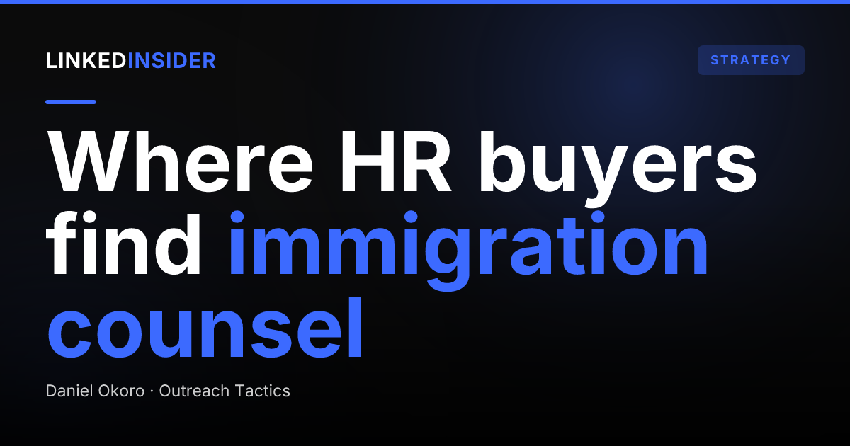 LinkedIn Lead Gen for Immigration and Corporate Law Firms
