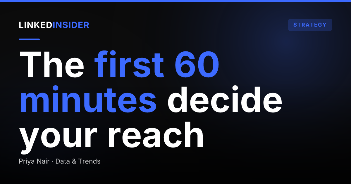 The LinkedIn Golden Hour: Why the First 60 Minutes of Engagement Decides Reach