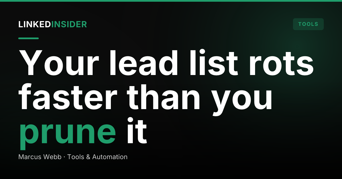 How Often Should You Refresh Your LinkedIn Lead List? A Monthly Routine