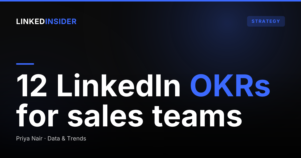 LinkedIn Outreach OKRs for B2B Sales Teams
