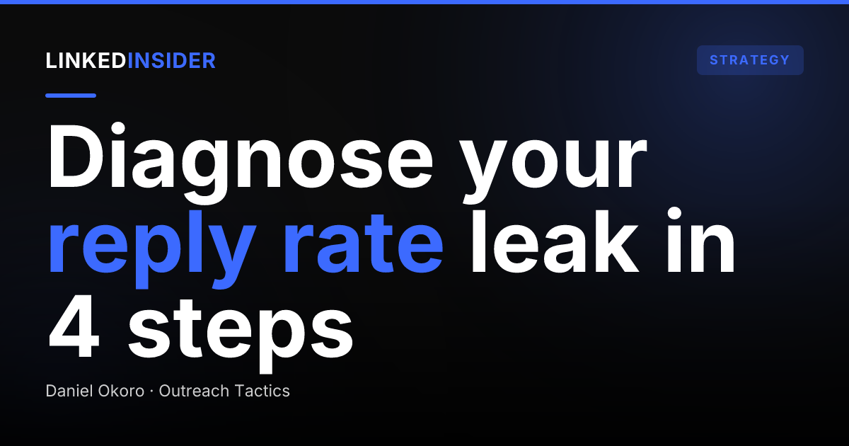 Low LinkedIn Reply Rate? Here's the Diagnostic Ladder That Actually Fixes It