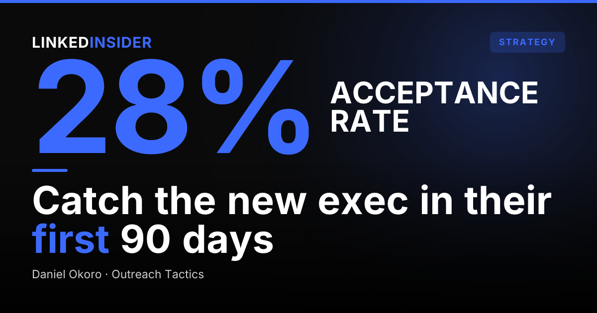 New-Leader-in-Seat: The 90-Day-Window LinkedIn Script for Reaching an Exec Who Just Started