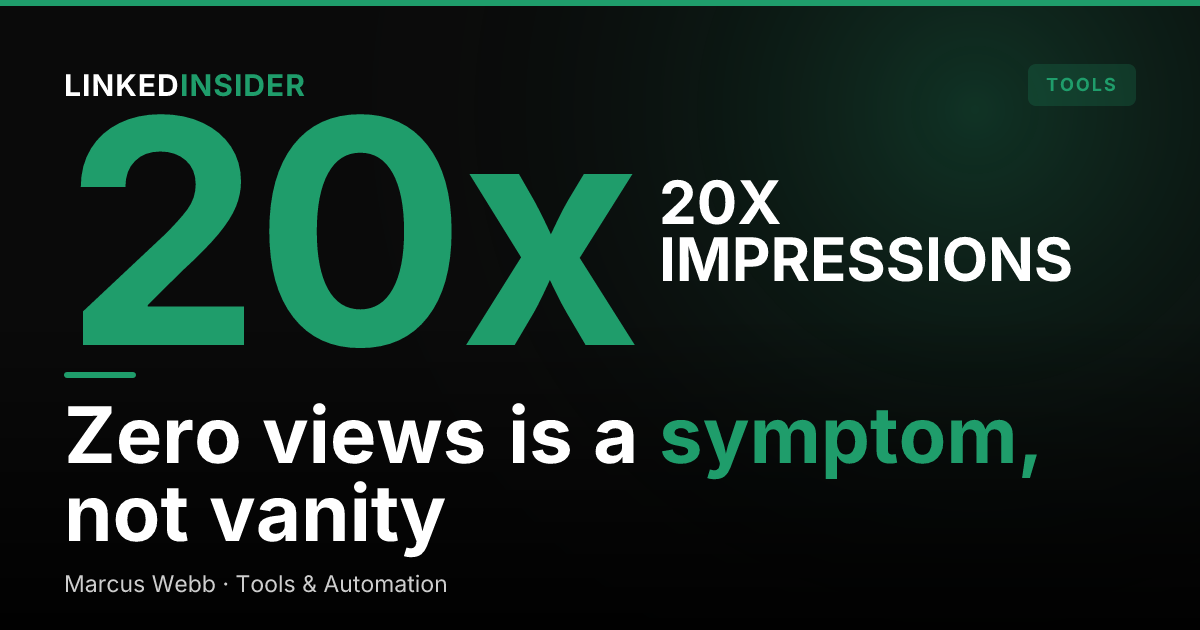 Why You Have No LinkedIn Profile Views: The Visibility Diagnostic and 7-Day Fix
