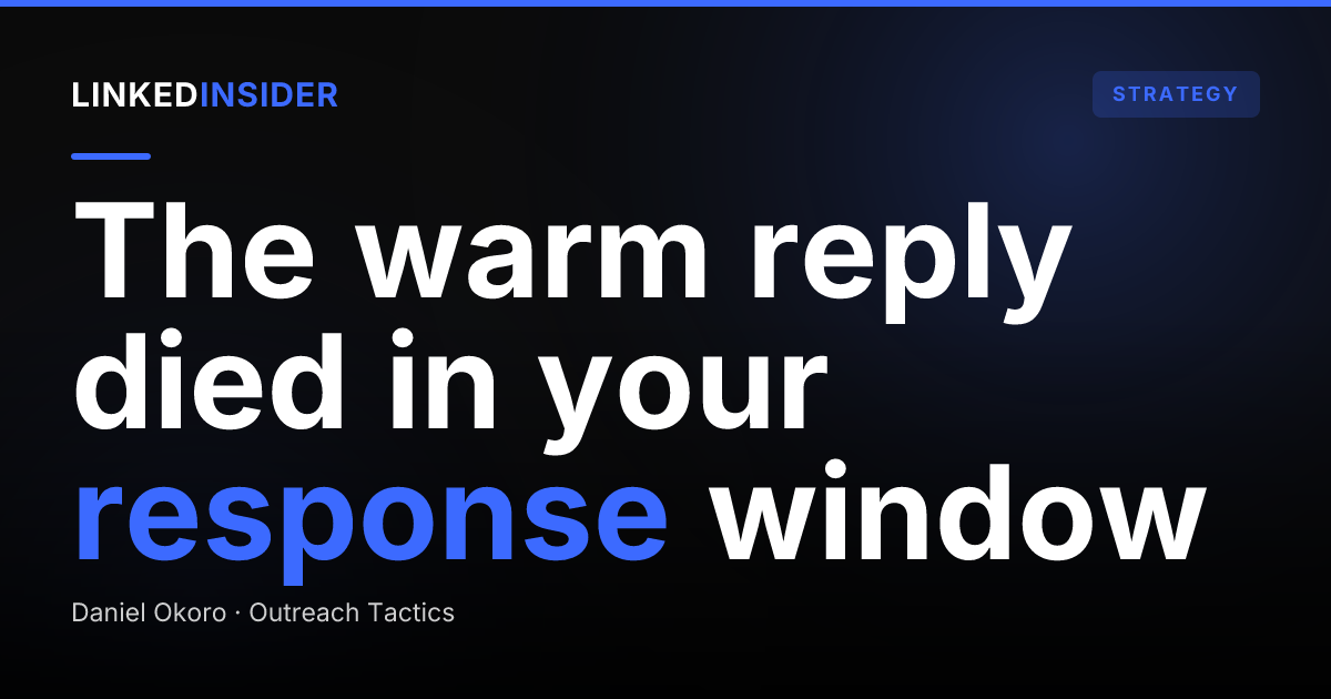 Why Prospects Ghost You After Replying on LinkedIn (And the 3-Touch Recovery)