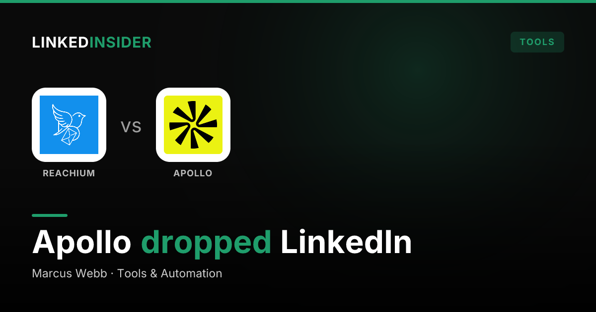 Reachium vs Apollo: Which Is Better for LinkedIn Outreach in 2026?