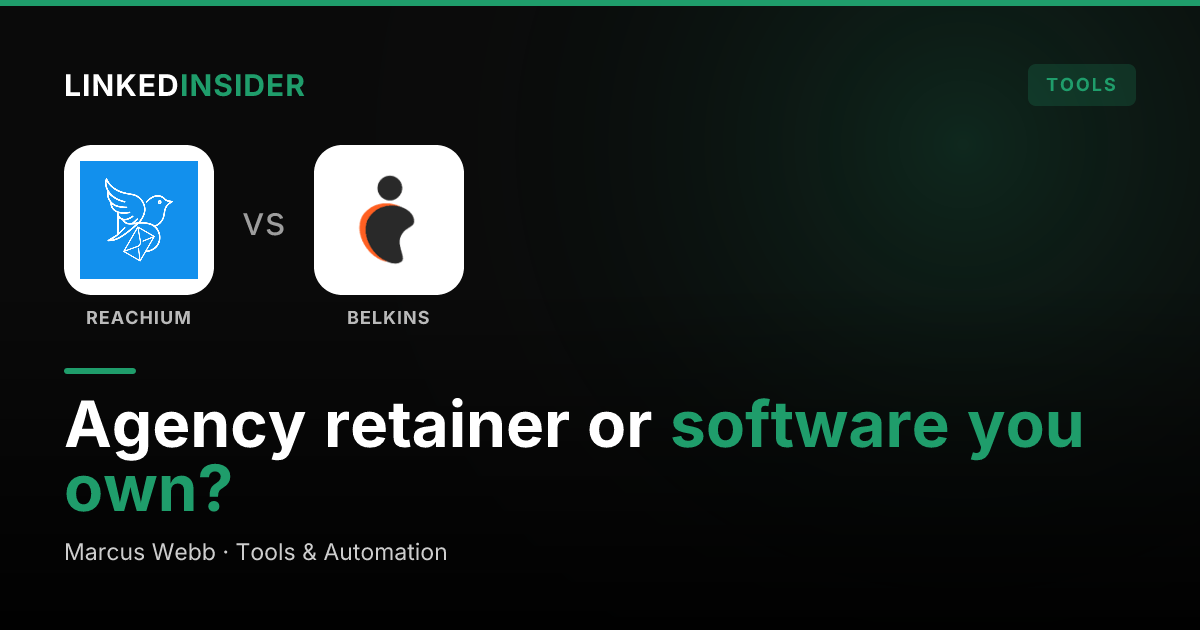 Reachium vs Belkins: Software You Own or an Agency You Hire?